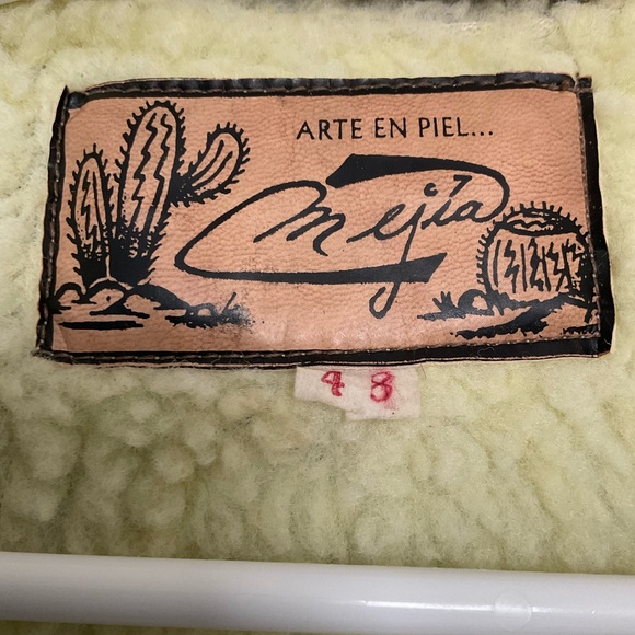 Mejia Mens Sz 48 Sherpa Lined Leather Snap Close Slash Pocket Western Brown Vest - Picture 3 of 8